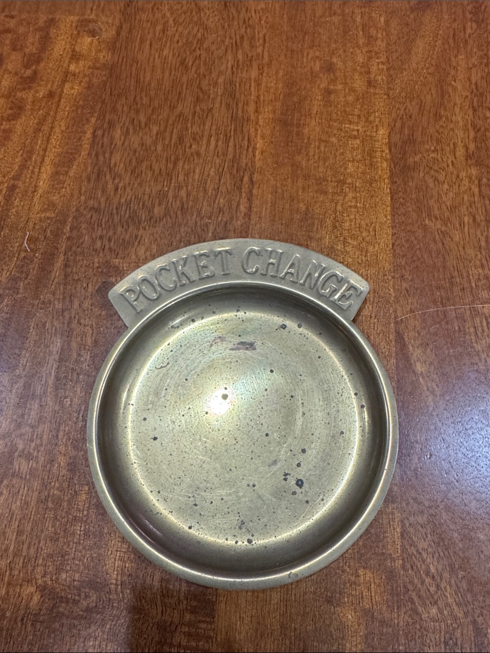 Vintage 'Pocket Change' Brass Trinket Dish